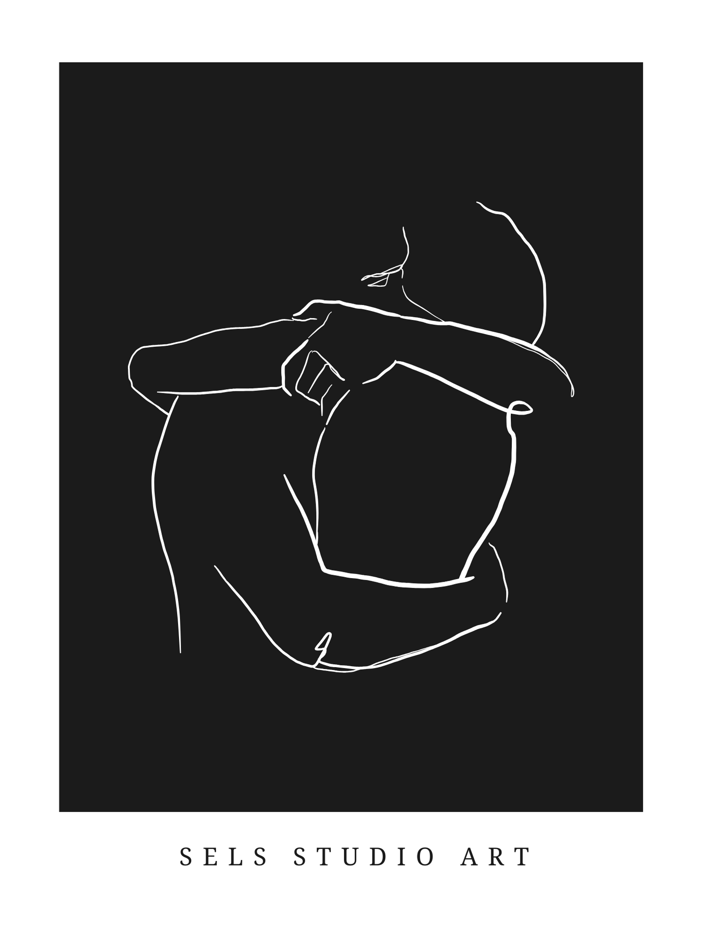 Intimate Embrace | Umarmung Line Art Poster