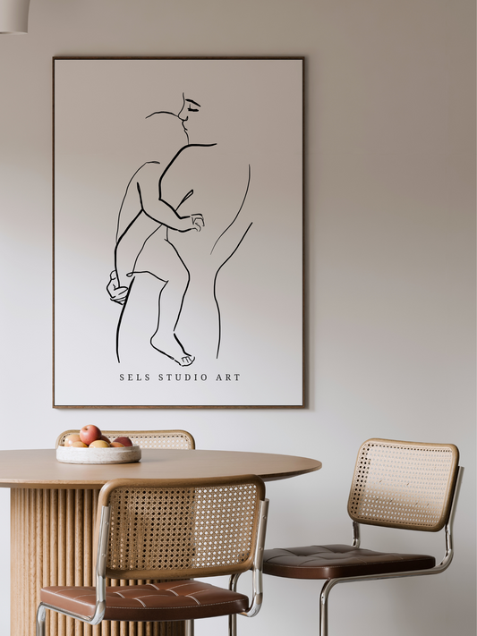 Motherlove | Mutter Kind Line Art Poster
