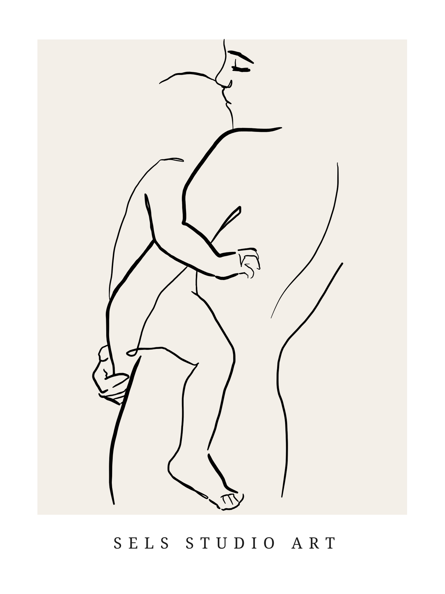 Motherlove | Mutter Kind Line Art Poster