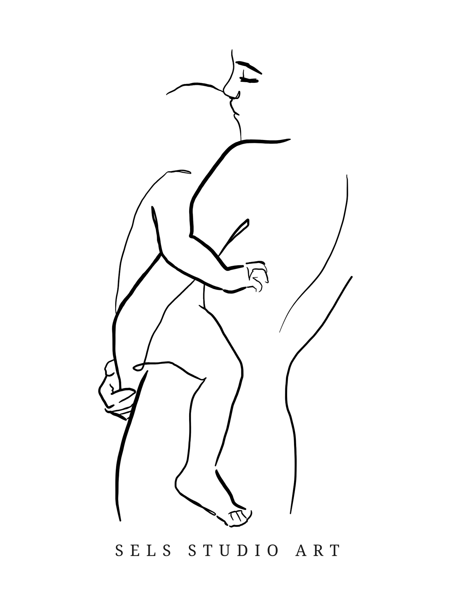 Motherlove | Mutter Kind Line Art Poster