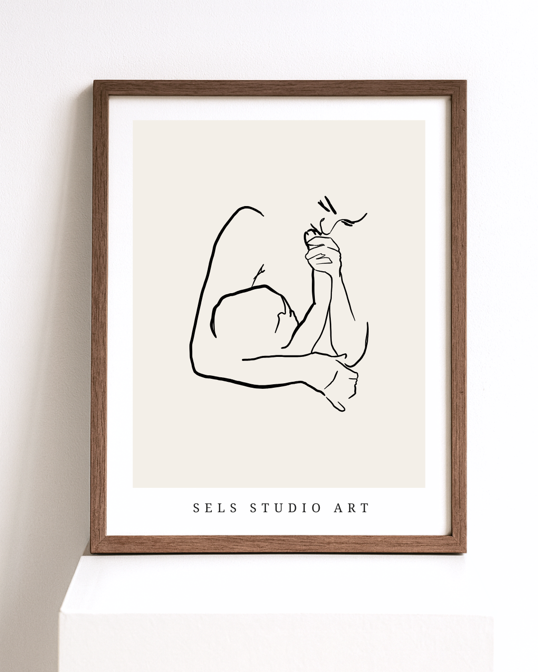 Breastfeeding Artwork | Mutter und Kind Stillen Line Art Poster
