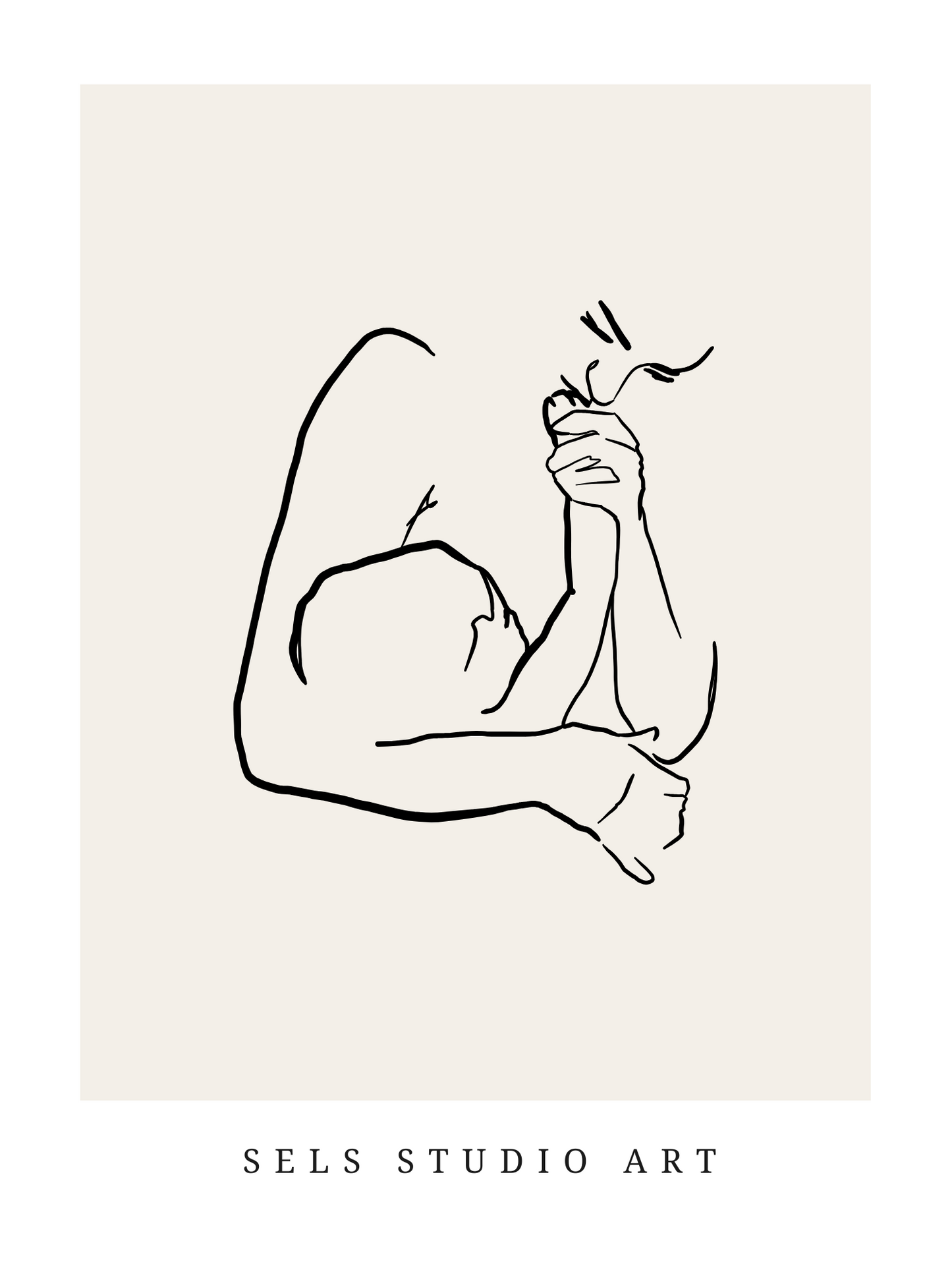 Breastfeeding Artwork | Mutter und Kind Stillen Line Art Poster