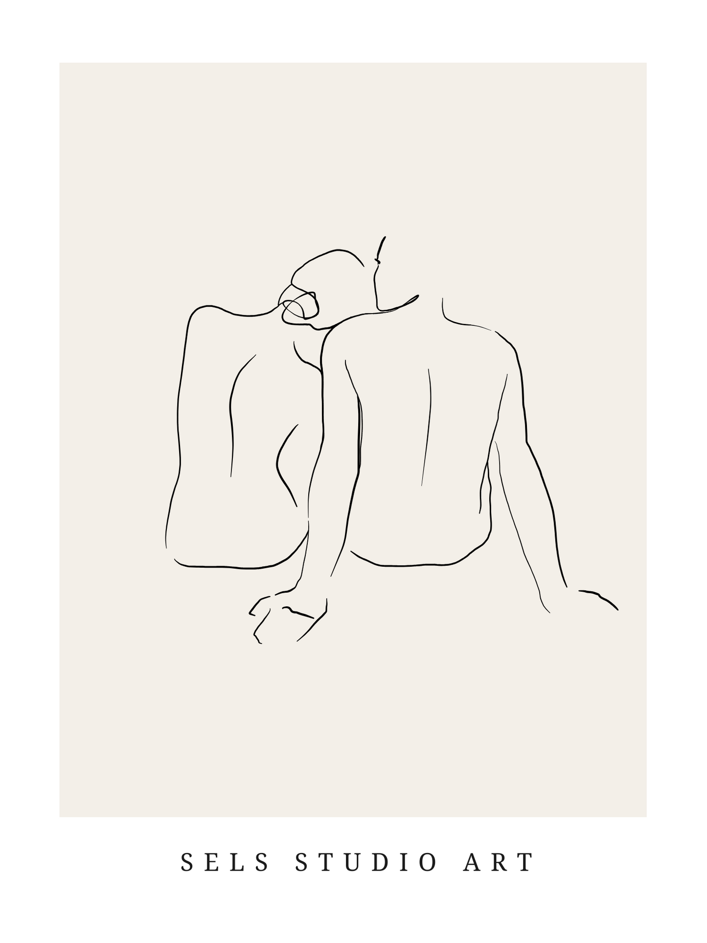 Silent Love | Paar Line Art Poster