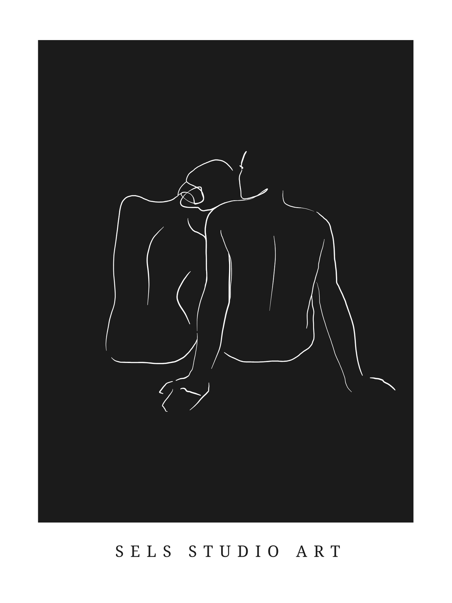 Silent Love | Paar Line Art Poster