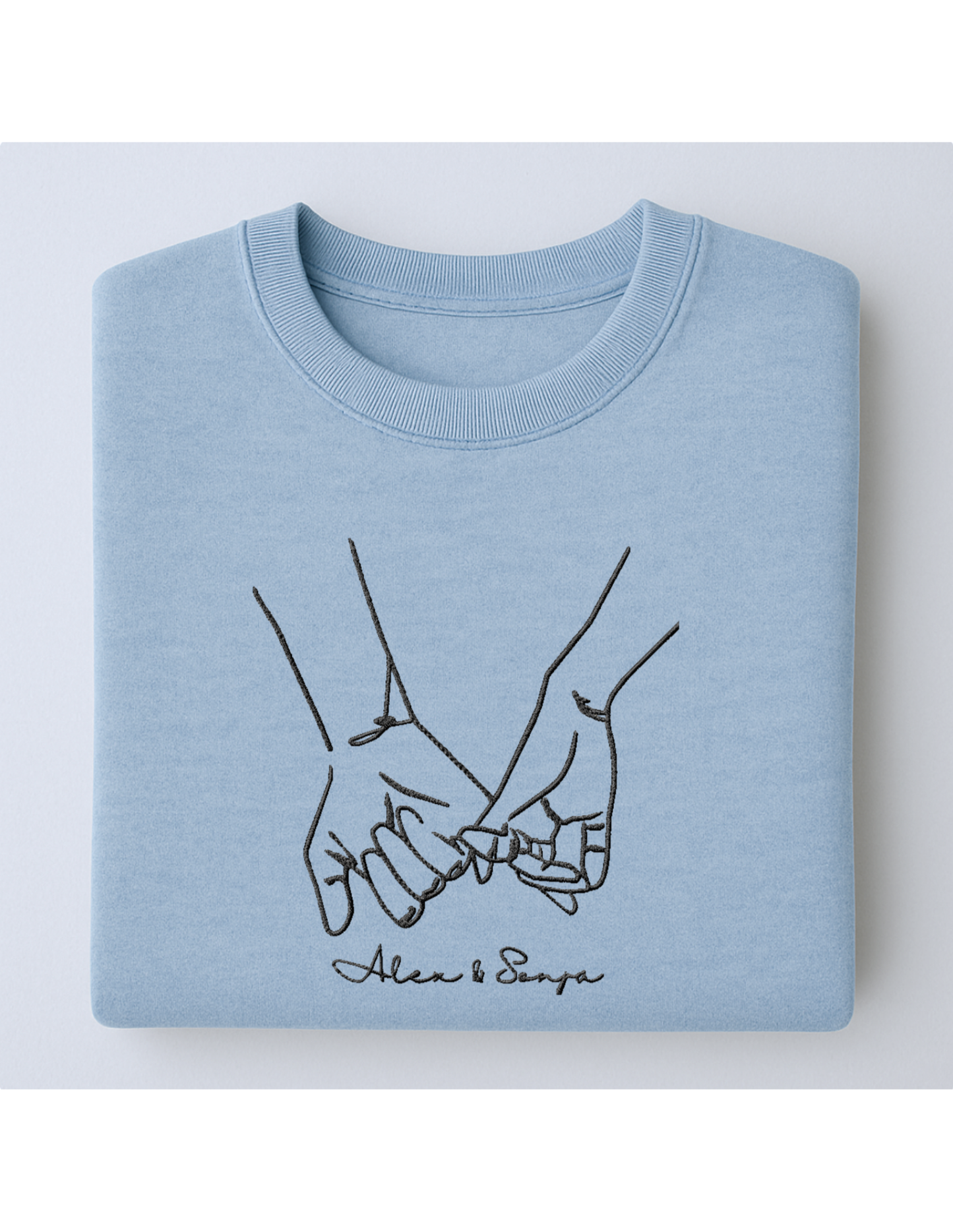 Personalisierte Line Art Couple Sweatshirt