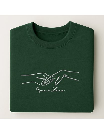 Personalisierte Line Art Couple Sweatshirt