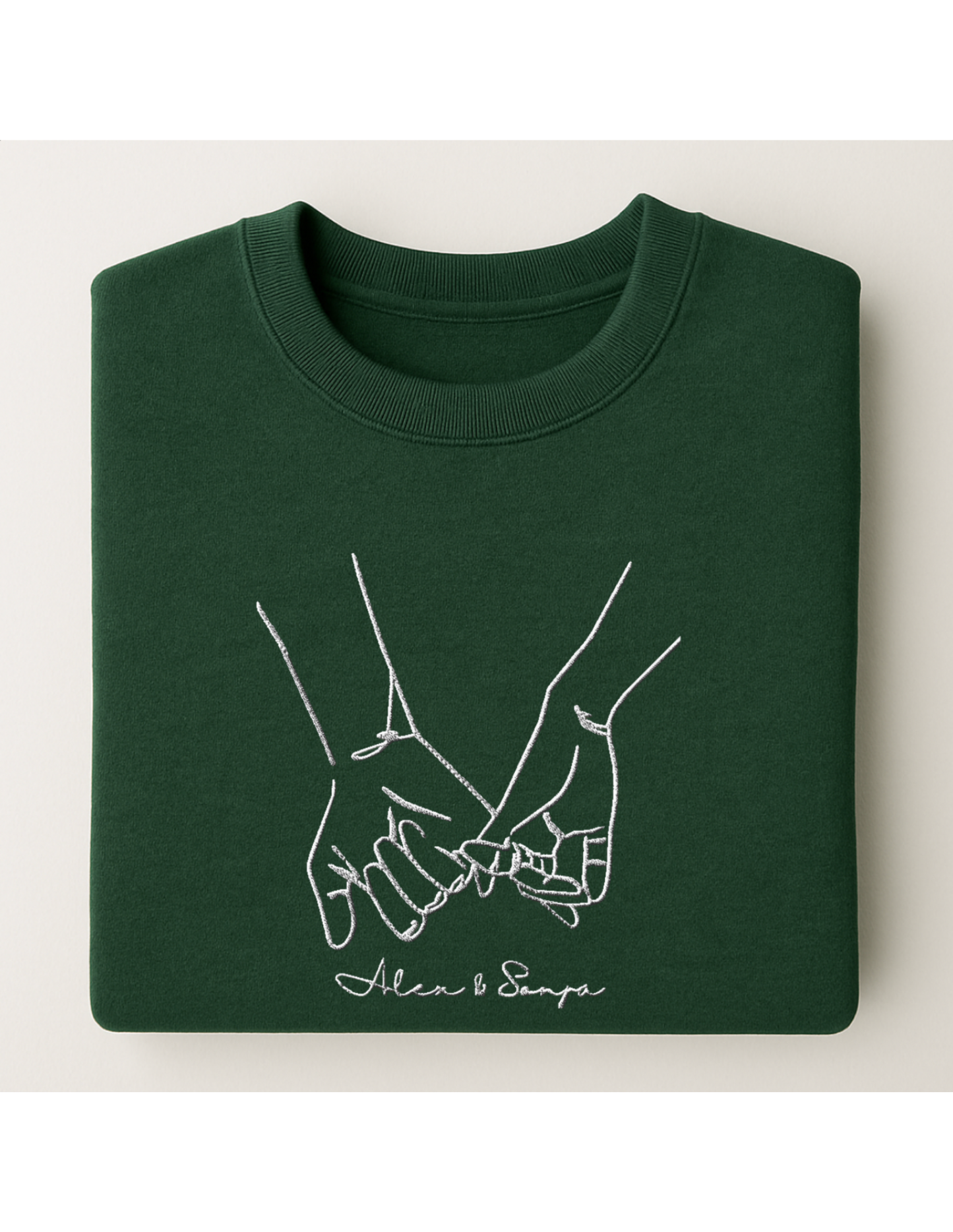 Personalisierte Line Art Couple Sweatshirt