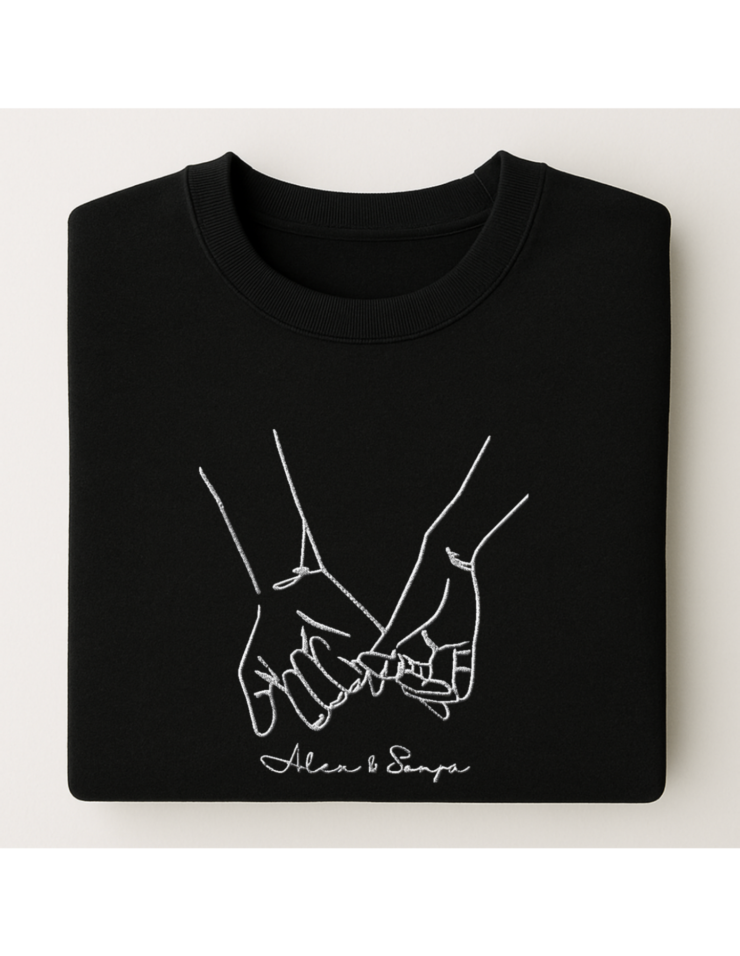 Personalisierte Line Art Couple Sweatshirt