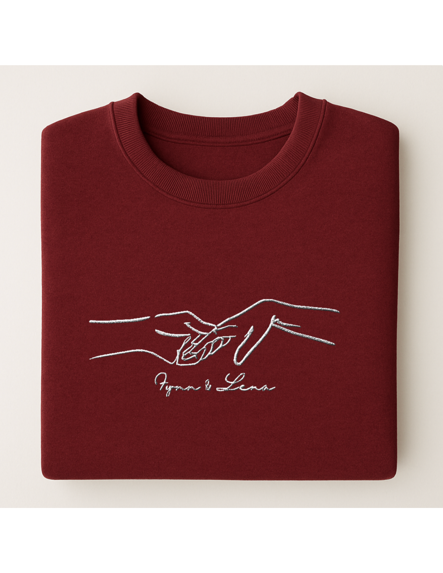 Personalisierte Line Art Couple Sweatshirt