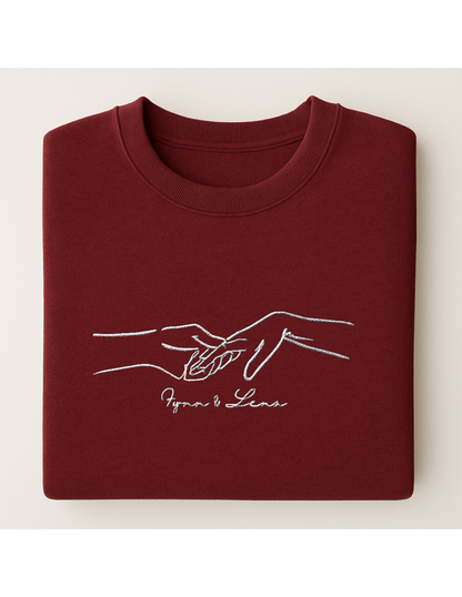 Personalisierte Line Art Couple Sweatshirt