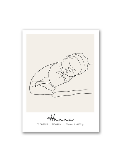 Dein Foto als Line Art | Baby