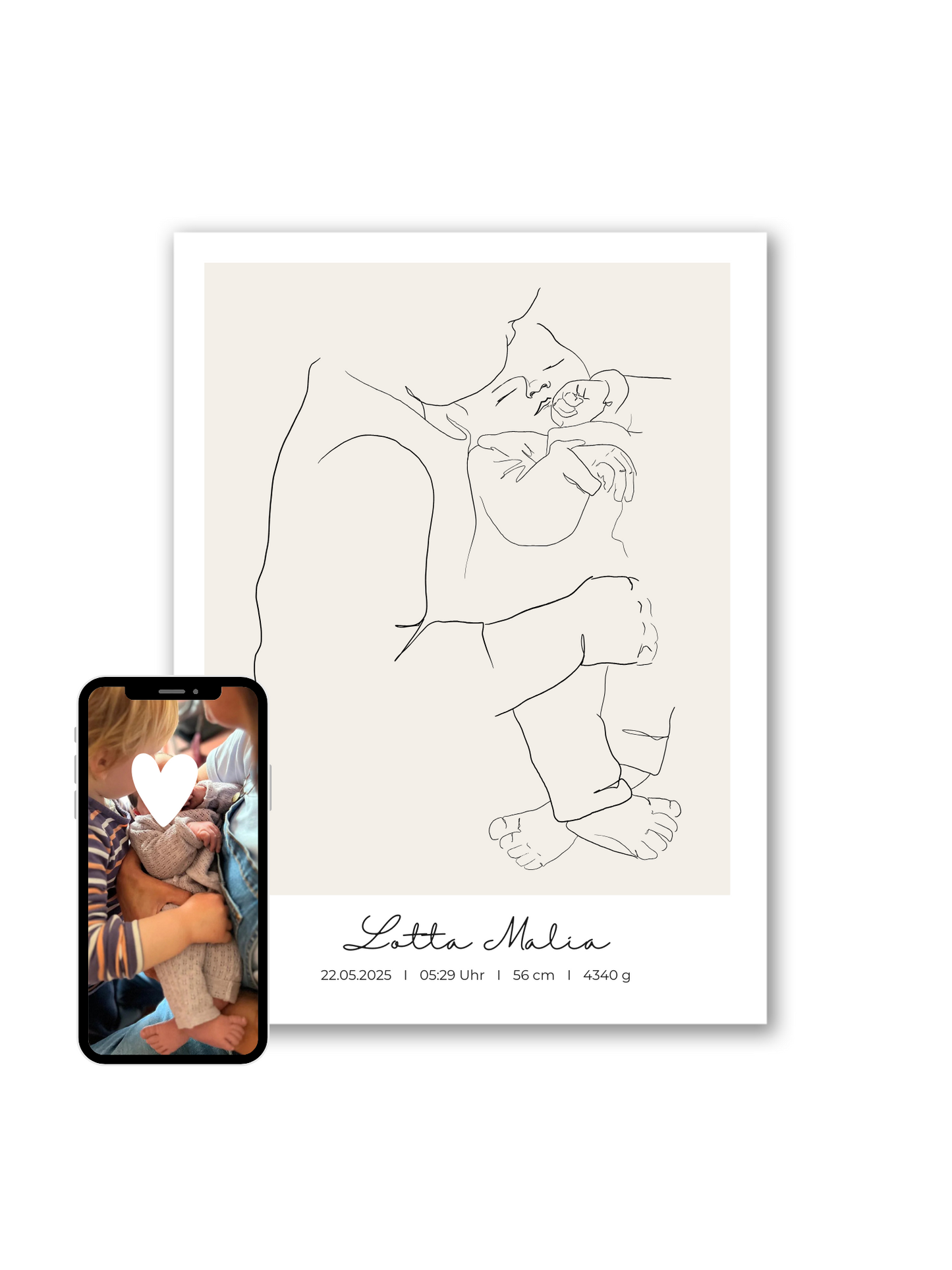 Dein Foto als Line Art | Baby