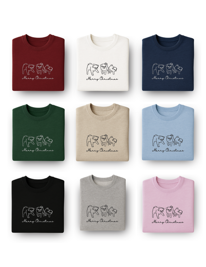 Personalisiertes Line Art Sweatshirt | Foto als Stickerei