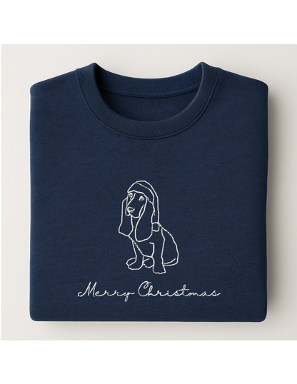 Personalisiertes Line Art Sweatshirt | Foto als Stickerei