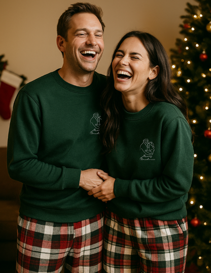 Personalisiertes Line Art Sweatshirt | Foto als Stickerei