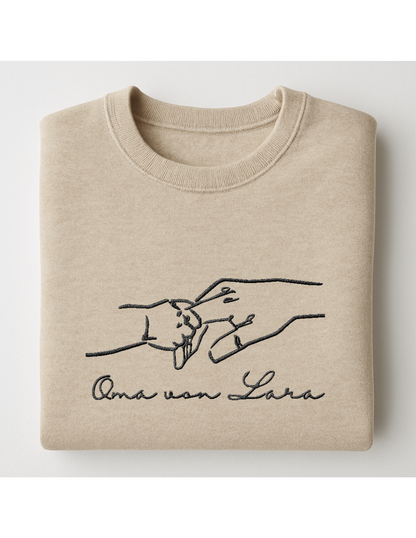 Personalisiertes Sweatshirt für neue Eltern & Großeltern