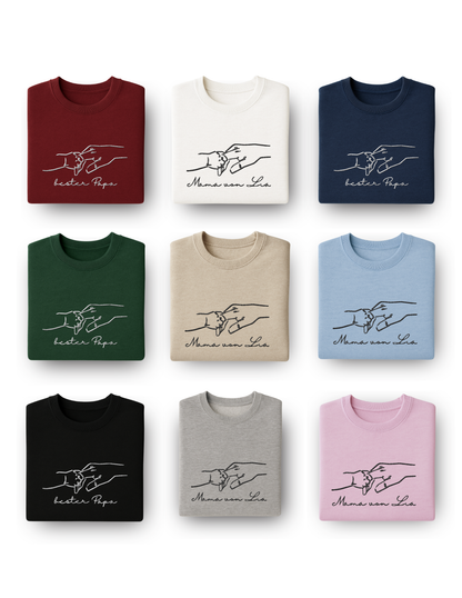 Personalisiertes Sweatshirt für neue Eltern & Großeltern